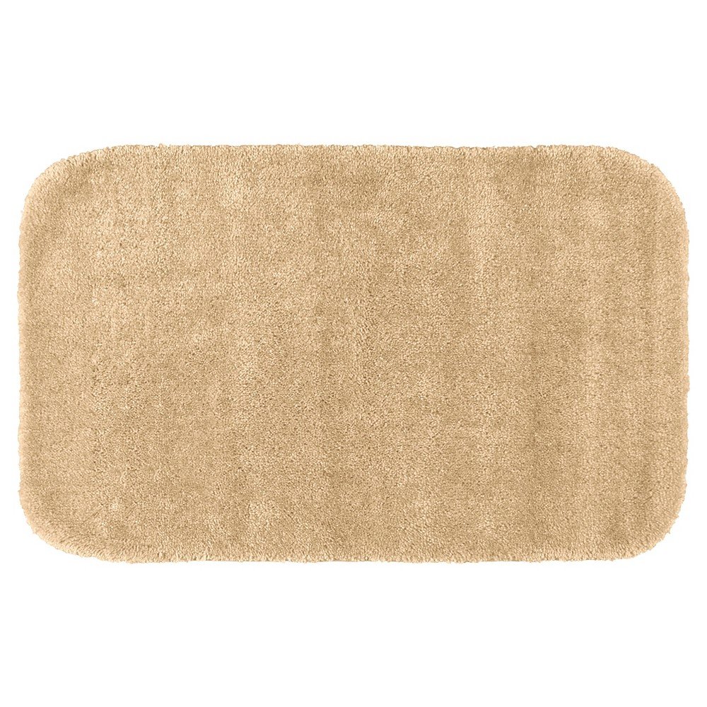 24inx40in Traditional Plush Washable Nylon Bath Rug Linen - Garland