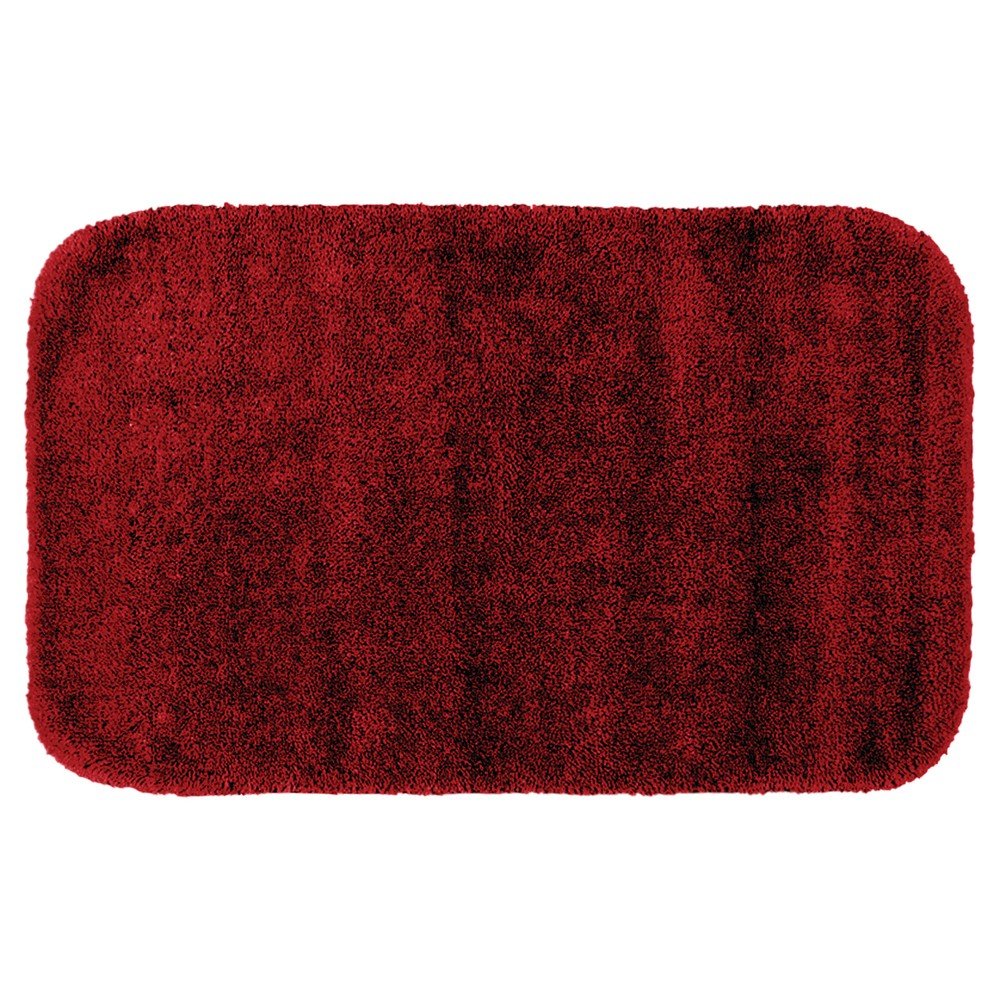 30inx50in Traditional Plush Washable Nylon Bath Rug Chili Pepper Red - Garland