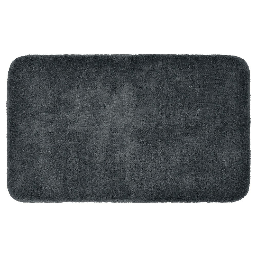 30inx50in Finest Luxury Ultra Plush Washable Nylon Bath Rug Dark Gray - Garland