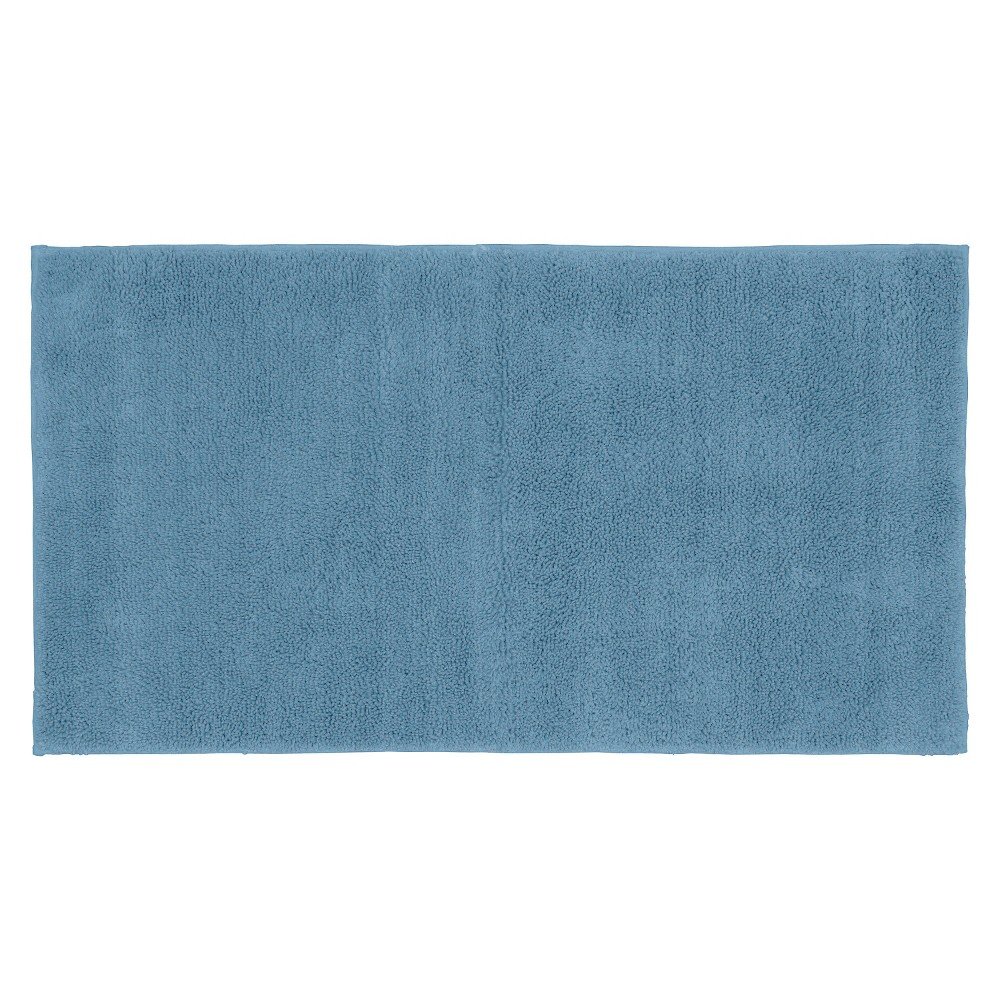 24inx40in Queen Cotton Washable Bath Rug Sky Blue - Garland