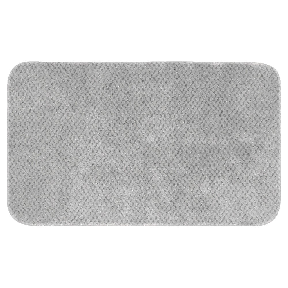 30inx50in Cabernet Nylon Washable Bath Rug Platinum Gray - Garland