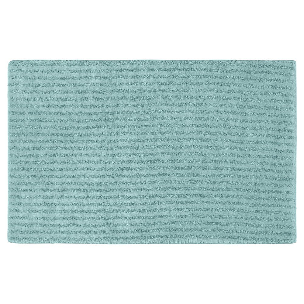 24inx40in Sheridan Plush Washable Nylon Bath Rug Sea foam - Garland