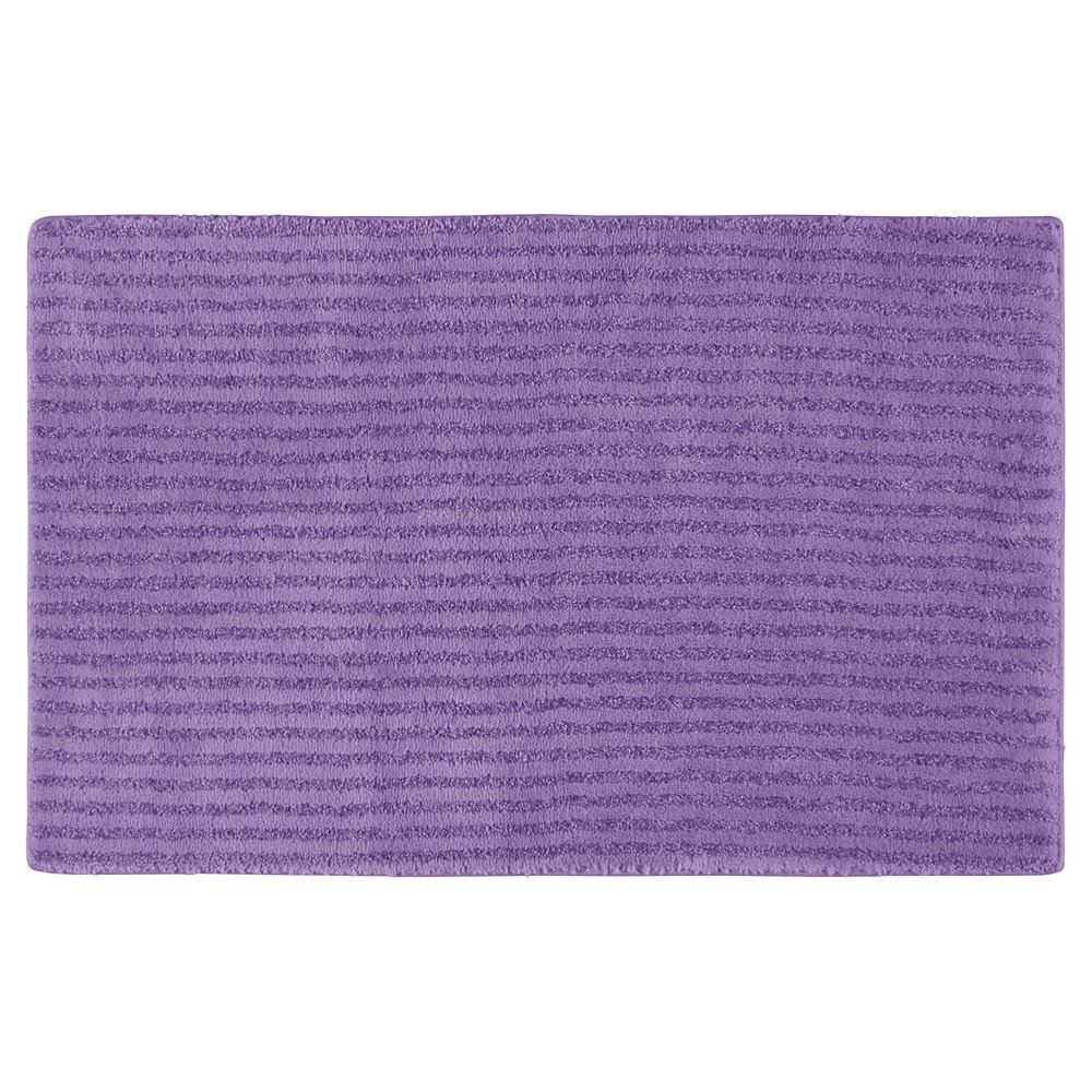 24inx40in Sheridan Plush Washable Nylon Bath Rug Purple - Garland