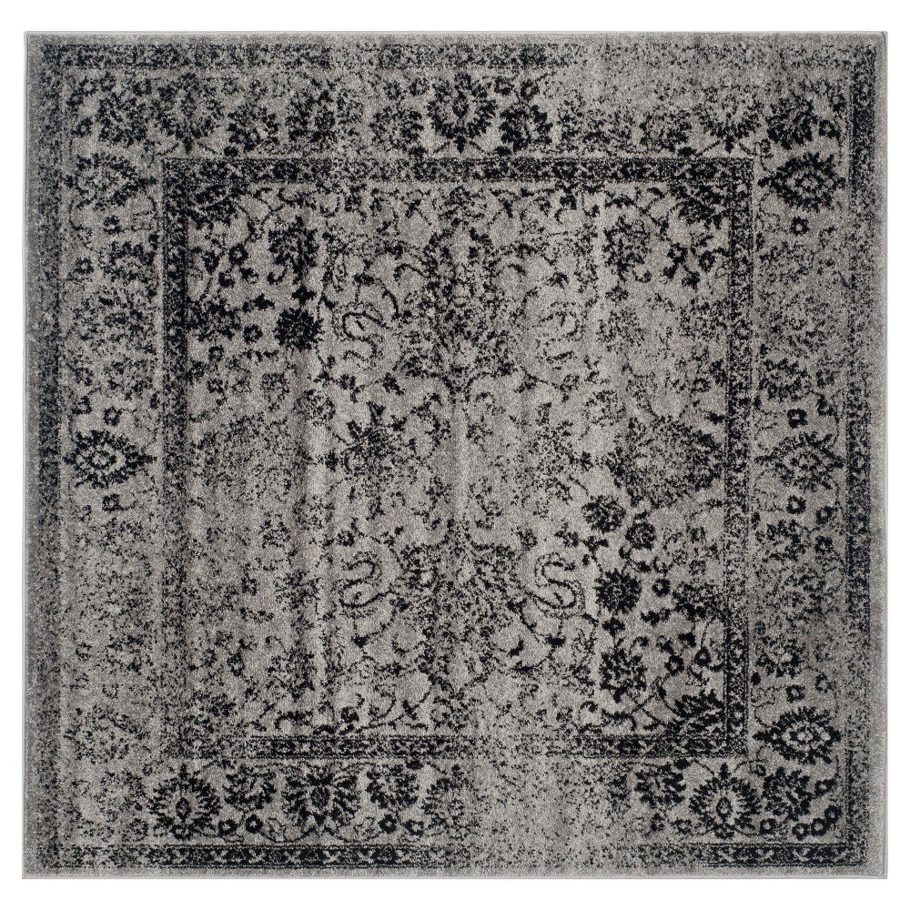 Reid Accent Rug - Gray/Black (4'x4') - Safavieh