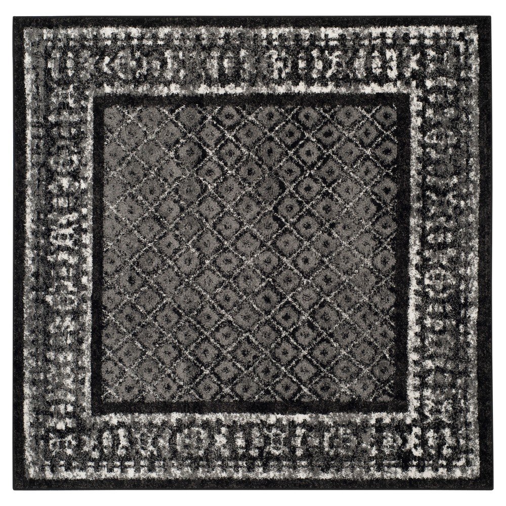 Remi Area Rug - Black/Silver (6'x6') - Safavieh