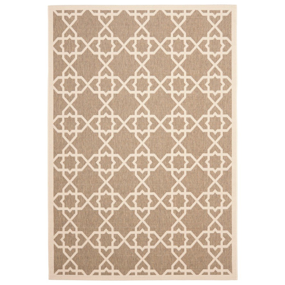 9'X12' Rectangle Bourges Patio Rug Brown/Beige - Safavieh