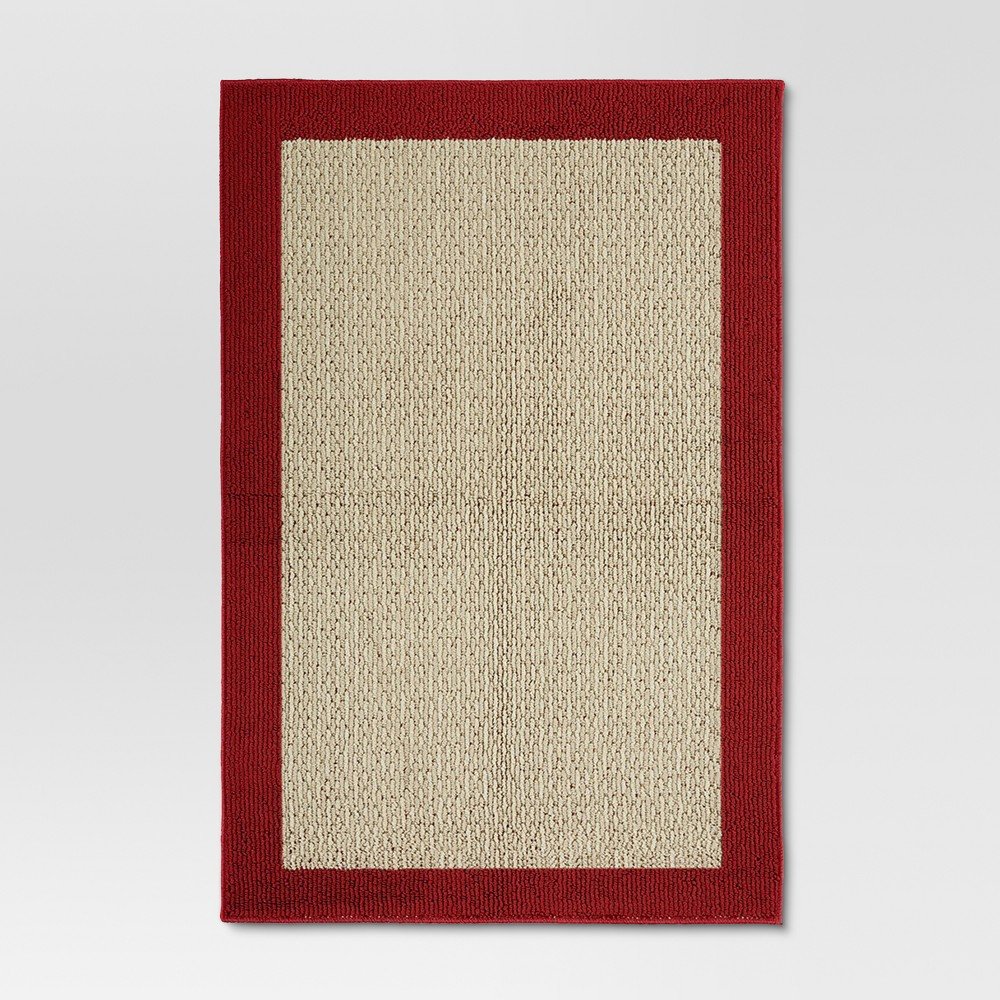 2'6inx3'10in Madison Border Washable Accent Rug Red - Threshold™