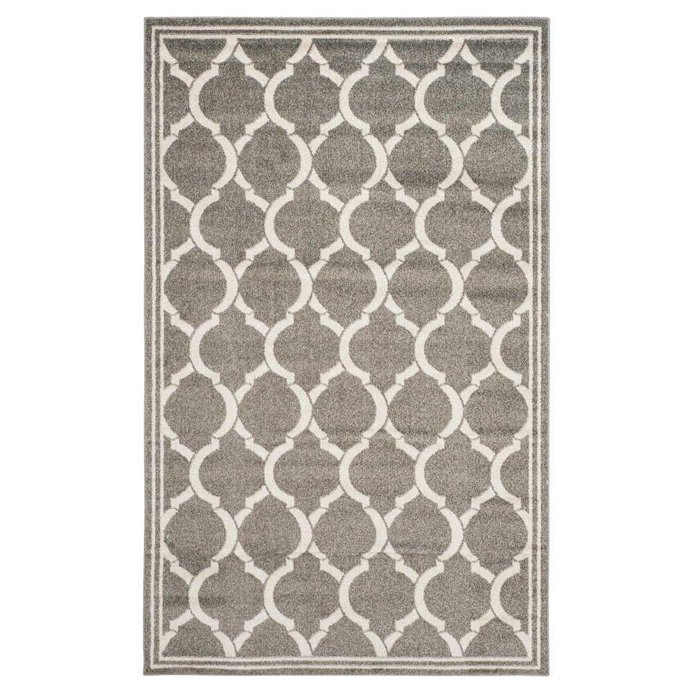Dark Gray/Beige Geometric Loomed Accent Rug 3'x5' - Safavieh