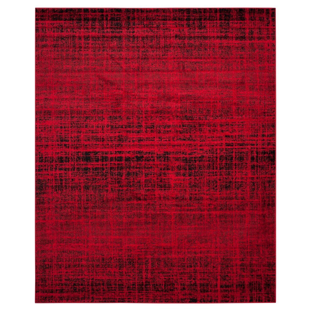 8'x10' Red/Black Abstract Loomed Area Rug - Safavieh