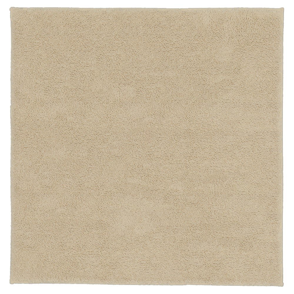 24inx24in Queen Cotton Washable Bath Rug Natural - Garland
