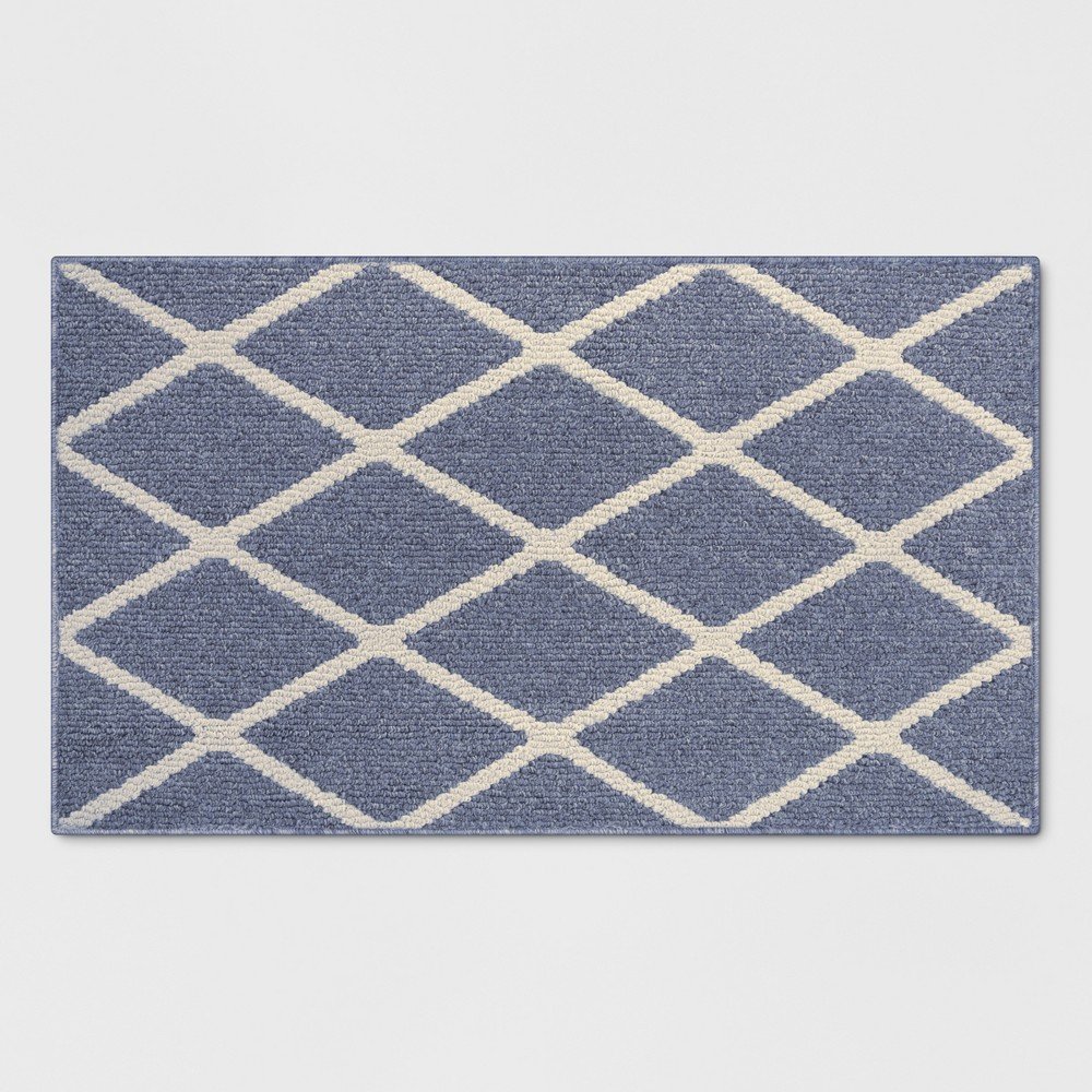 1'8inx2'10in Diamond Washable Tufted And Hooked Accent Rug Indigo - Threshold