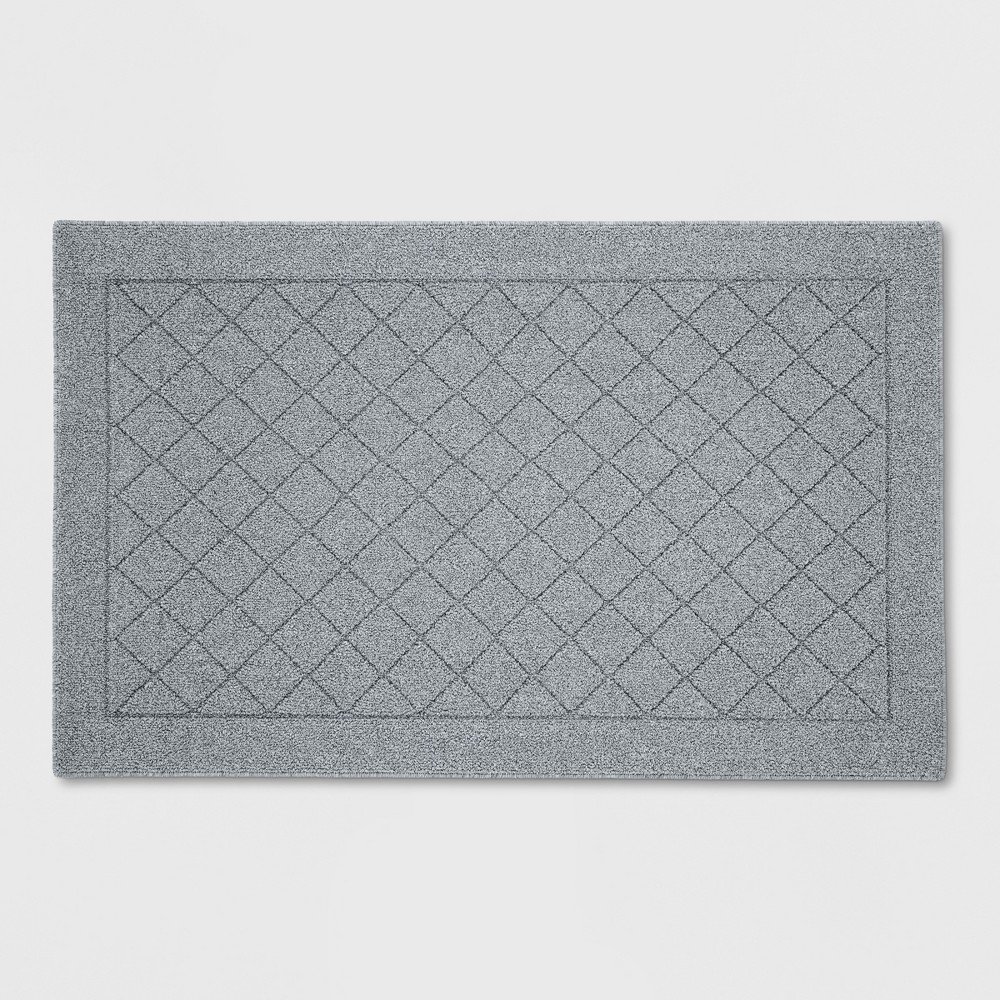 2'6inX3'10in Diamond Clarkson Washable Tufted And Hooked Accent Rug Gray - Threshold™