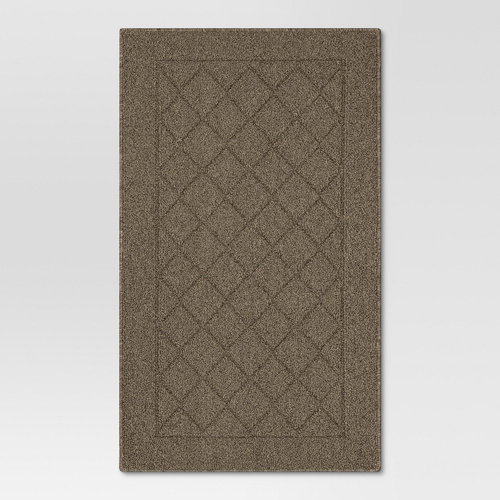1'8inx2'6in Diamond Clarkson Washable Tufted And Hooked Accent Rug Tan - Threshold