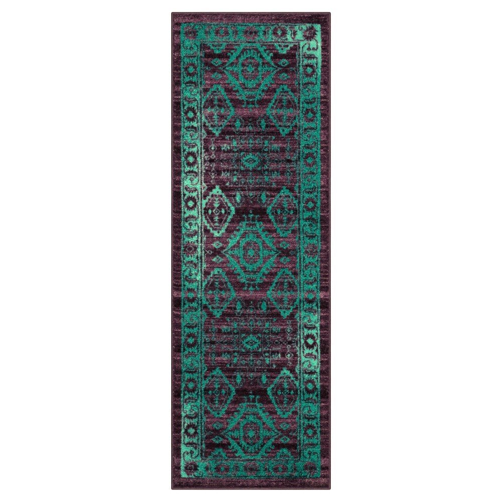 2'x6' Runner Geometric Design Purple - Maples