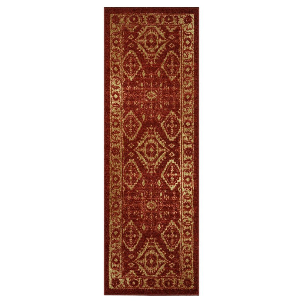 2'X6' Runner Geometric Design Red - Maples