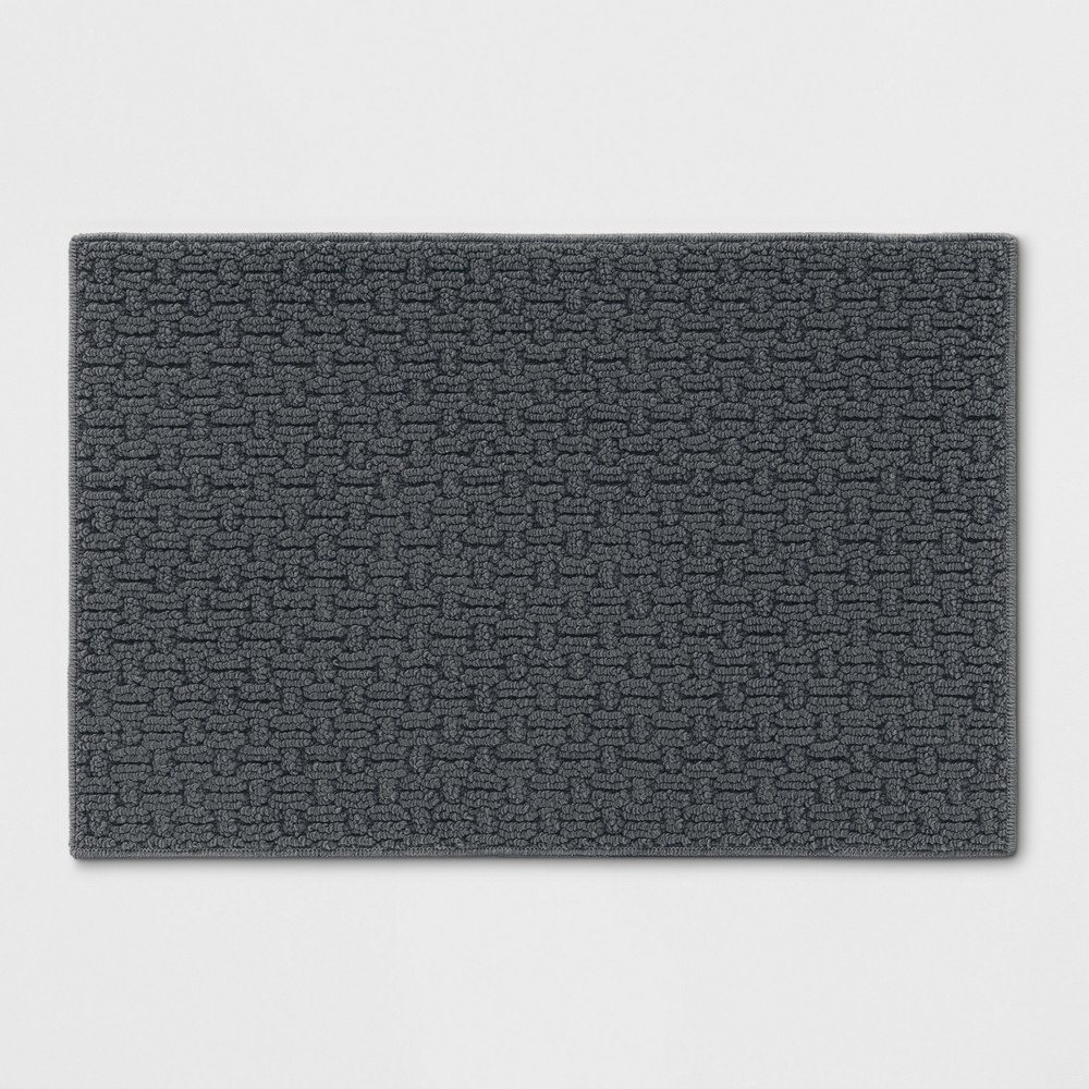 1'8inx2'6in Solid Washable Accent Rug Gray - Made By Design
