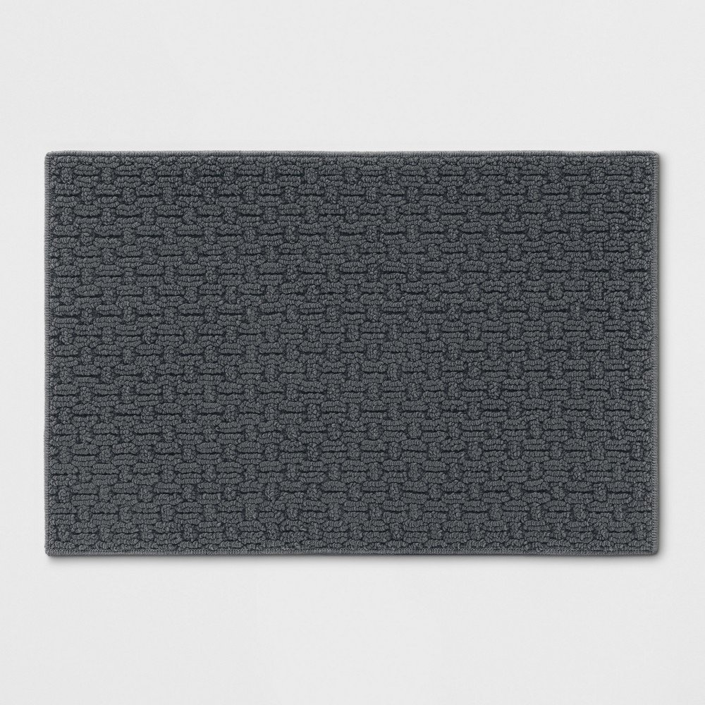  Solid Washable Accent Rug Gray