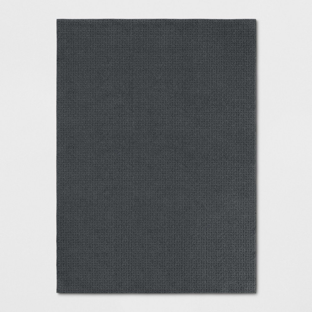 4'x5'6in Solid Washable Accent Rug Gray - Made By Design™
