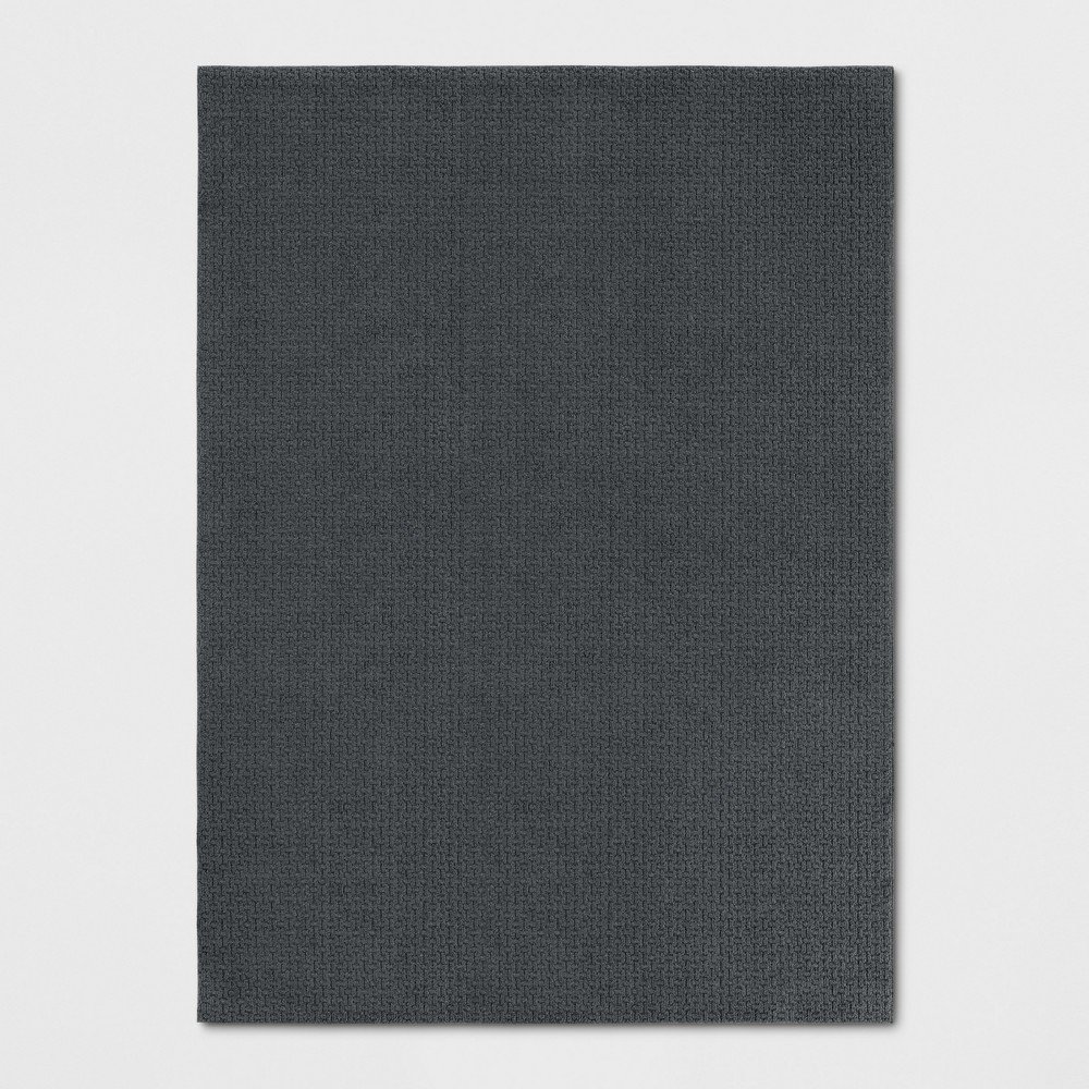4'x5'6in Solid Washable Accent Rug Gray - Made By Design™