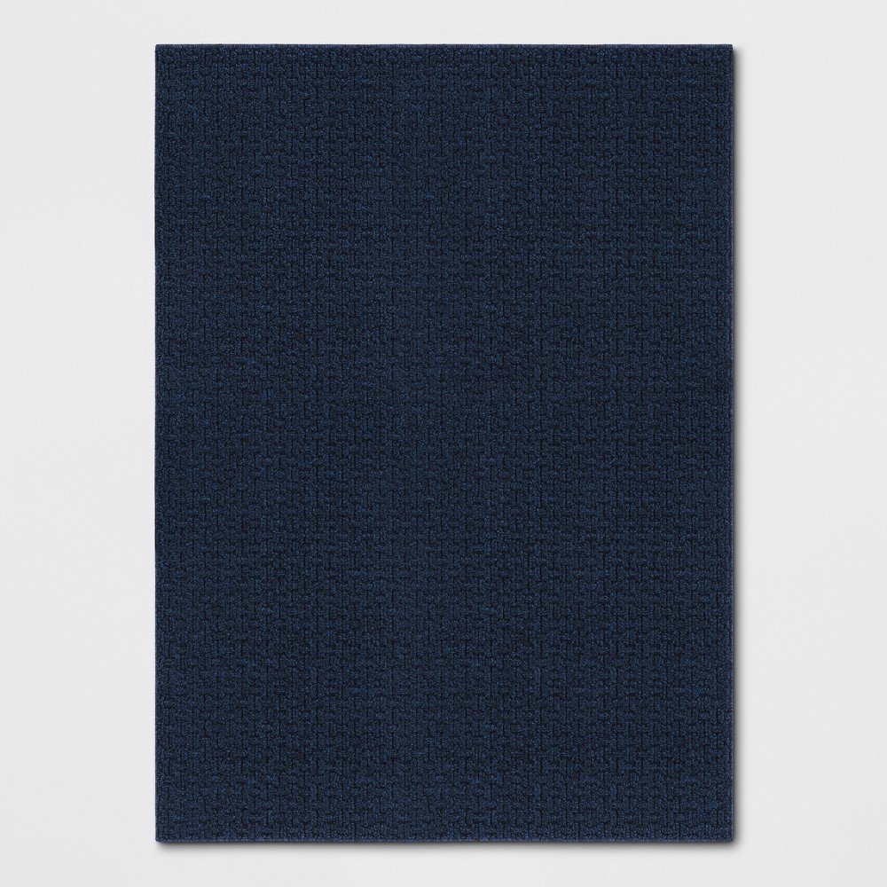 4'x5'6in Solid Washable Accent Rug Blue - Made By Design™