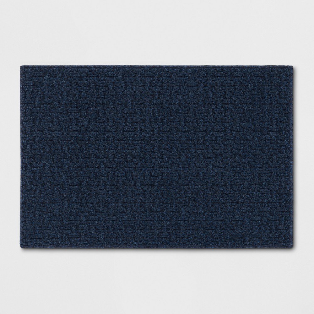  Solid Washable Accent Rug Blue