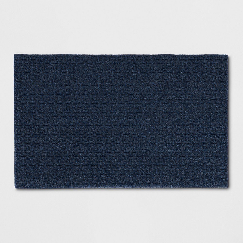 2'6inx3'10in Solid Washable Tufted Accent Rug Blue - Made By Design™