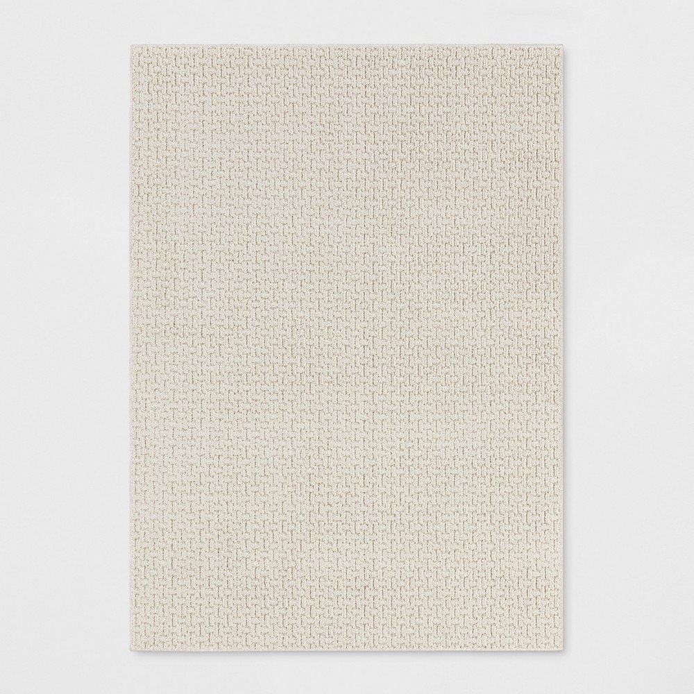 5'X7' Solid Washable Area Rug Tan - Made By Design™