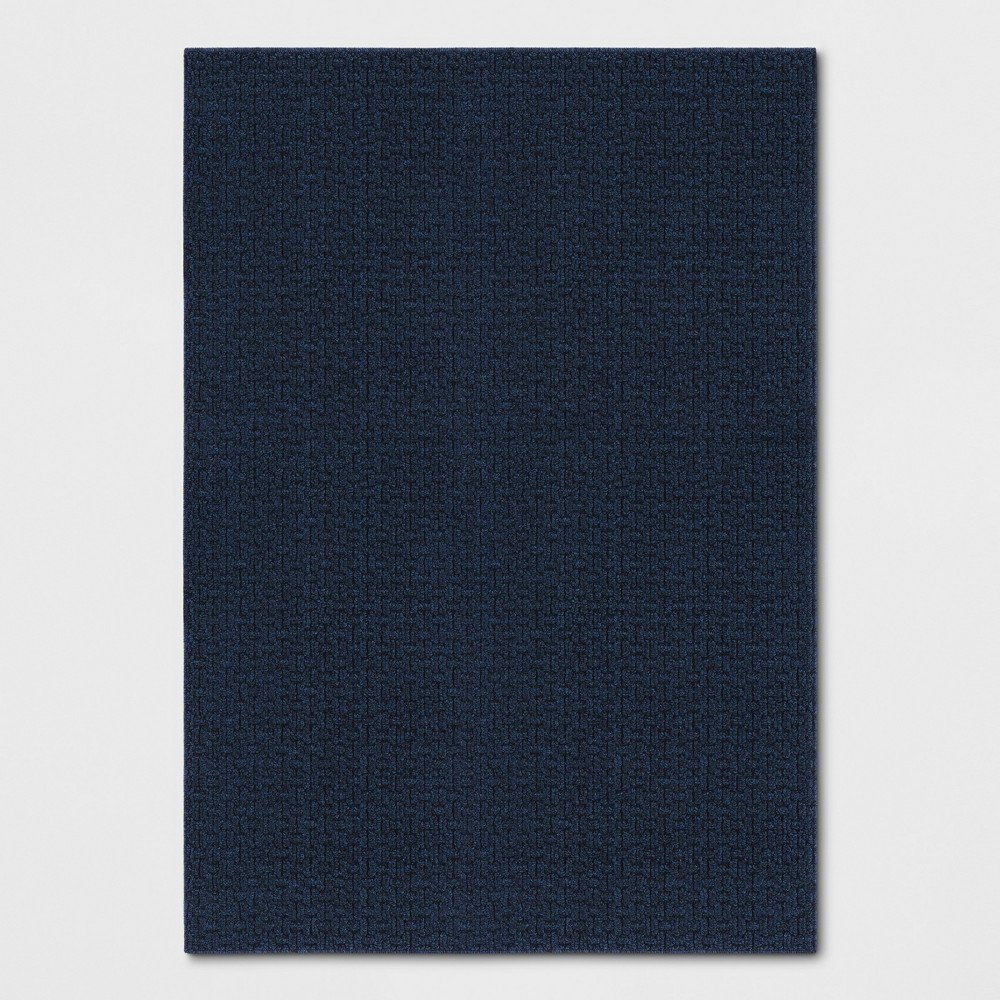 7'x10' Solid Washable Area Rug Blue - Made By Design™