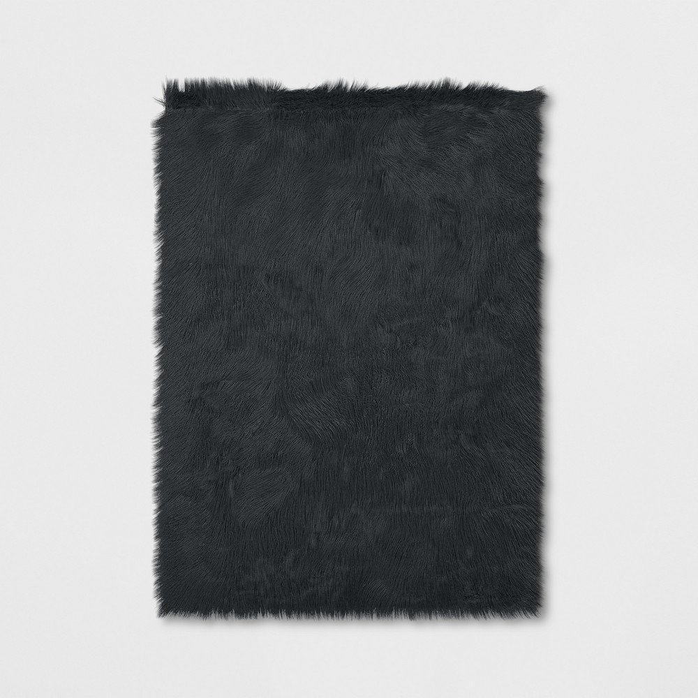 5'X7'/60inX84in Solid Doormat Charcoal - Project 62