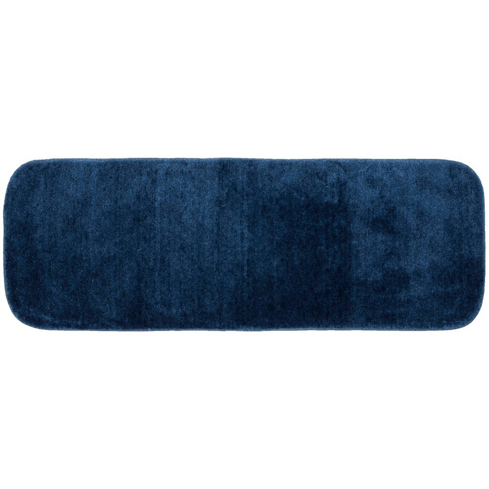 22inx60in Traditional Plush Washable Nylon Rug Navy - Garland