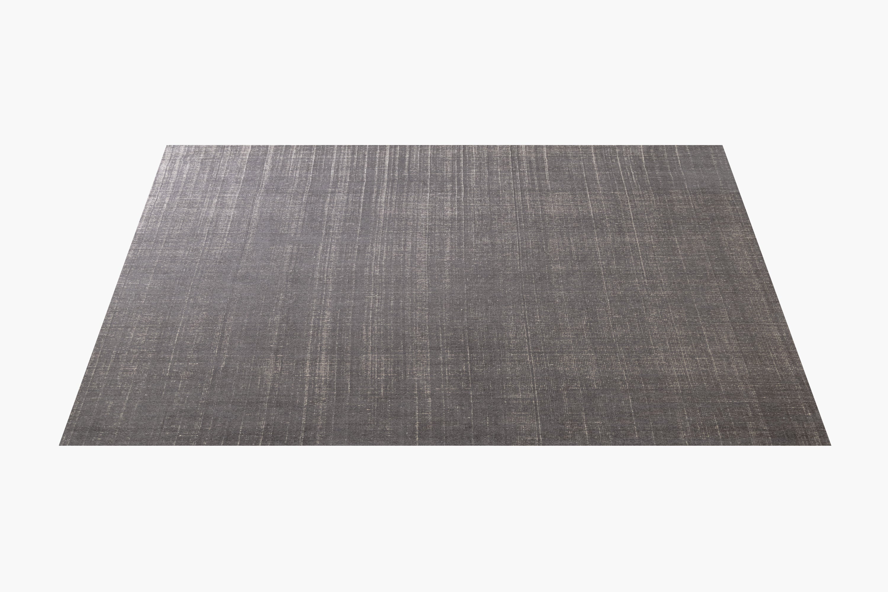 Distressed Wool Rug – Charcoal (Charcoal / 6' x 9')