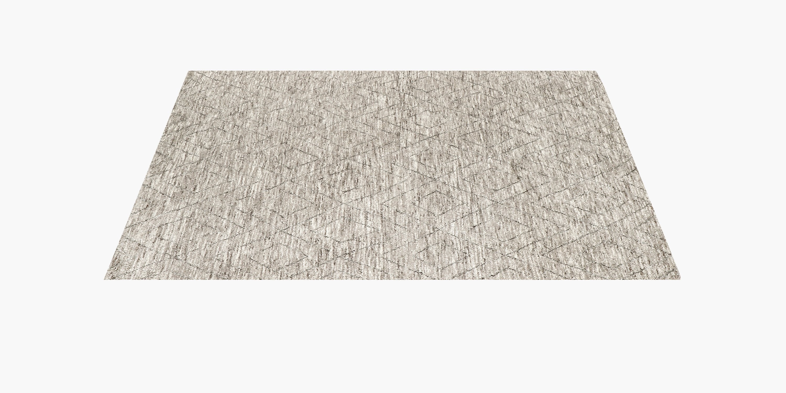 Double Diamond Moroccan Rug – Grey (Grey / 9' x 12')