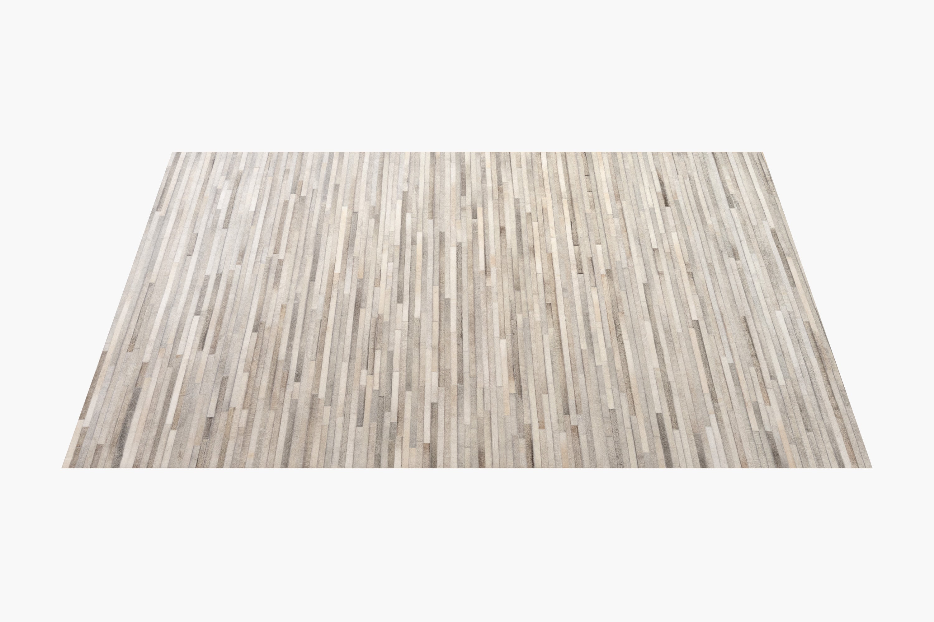 South American Cowhide Stripe Rug – Steel (Steel / 10' x 14')