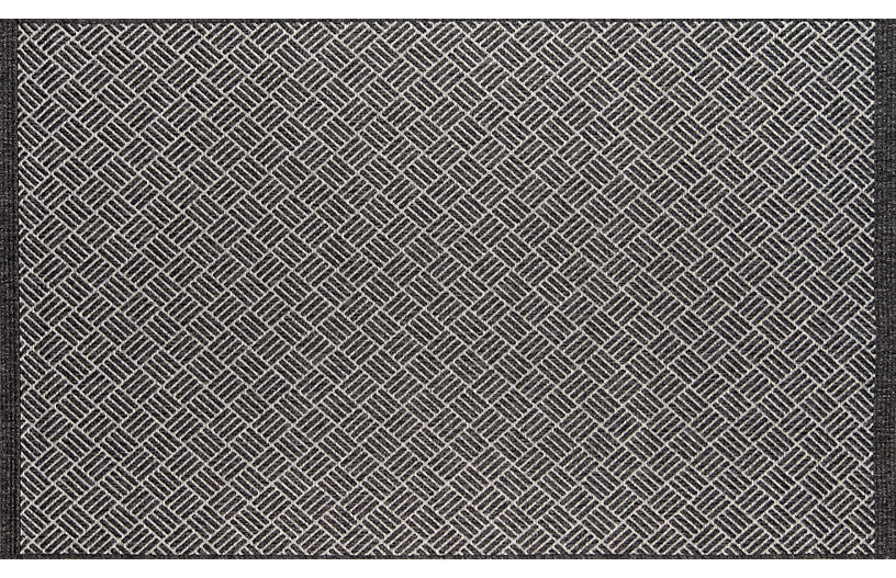 Rempili Outdoor Rug - Black/White - 2'x3'